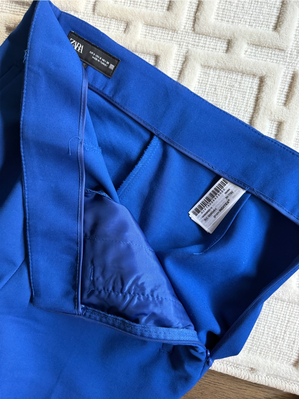 Zara Cobalt High-Waist Tailored Shorts - Picture 4 of 4